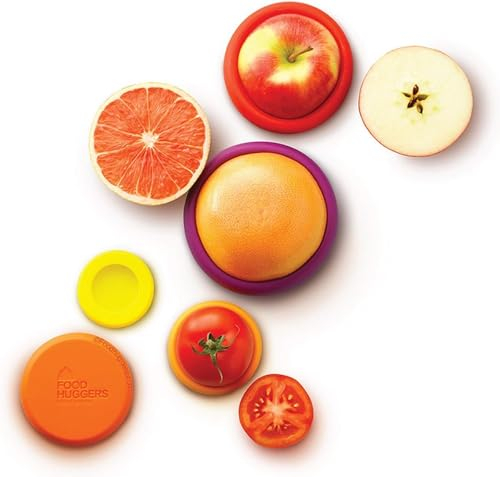 Food Huggers Set de 5 pièces réutilisables en silicone alimentaire Savers breveté produit Lot de 5 - hugger mini banane exclusive. récolte d'automne