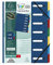 Exacompta 55072E Premium Ordnungsmappe Harmonika. Aus extra starkem Colorspan-Karton DIN A4 7 Fächer und 2 Gummizüge mit Indexfenster und dehnbarem Rücken Register-Mappe blau