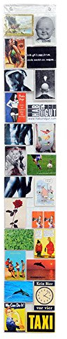 HAB & GUT (DV001) Fotovorhang mit 24 Taschen Hoch- und Querformat, Taschengröße 15x10,5cm bzw. 10,5x15cm, Größe 164x26cm