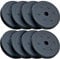 ScSPORTS® Hantelscheiben - Set, 5/10/15/20 kg, Ø 30/31mm, Zement, Kunststoff - Gewichtsscheiben, Hantelscheiben-Set, Fitness Scheiben, Gewichte für Hantel, Langhantel (20 kg (8 x 2,5))