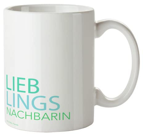 Mr. & Mrs. Panda Tasse Nachbarin - Geschenk, Verschenken, Spruch, Porzellantasse, Schöne Teetassen, Nachbarschaft, Anwohnerin, Angrenzer, Tasse