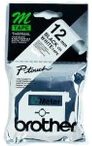 Best Price Square Tape, 12MM, 8M, White/Black Ink MK231BZ by Brother