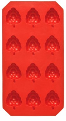 Premier Housewares Strawberry Shaped 12 Ice Cube Tray - Red