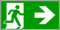 Schild PVC Fluchtweg rechts und Richtungspfeil E002/-E005 nachleuchtend 150x300mm