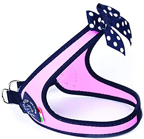 Tre Ponti Easy Fit Fashion - Polka Dot Bow - Click-Verschluss - Rosa - Schwarzer Rand - GR. 1