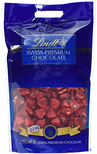 Lindt Mini Schokoladenherzen in rot, 500 Stück, 1er Pack (1 x 2.5 kg)