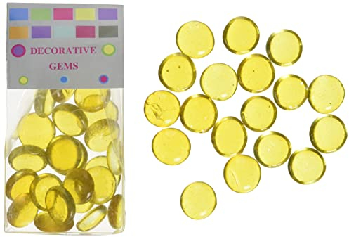 GLOREX Glasnuggets 200 g, 20 mm, Glas, Gelb, 12 x 6 x 4.5 cm