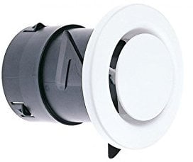 bouche ventilation - fixe - diamètre 125 mm - manchon court - atlantic 422152