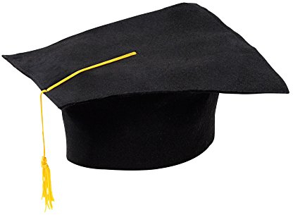 Bristol Novelty BH576 Soft Felt Graduation Hat | 1 Piece | Black | One Size-Adult, unisex