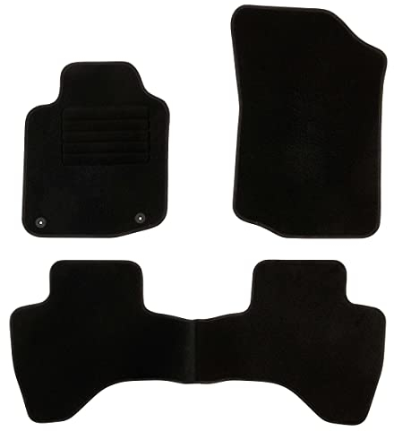 DBS 1763245 Autofußmatte - nach Maß - 3-teilig - Anti Rutsch - schwarzer Nadelfilz 900g/m² - Velours Fertigung - Sortiment Star