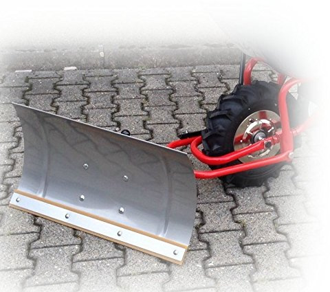 POWERPAC Schneeschild 740mm Edelstahl mit Gummileiste und Adapter passend für ED120 - AKKUSCHUBKARRE ELEKTROSCHUBKARRE AKKUSCHNEERÄUMER AKKUSCHNEESCHIEBER SCHUBKARRE DUMPER MOTORSCHUBKARRE