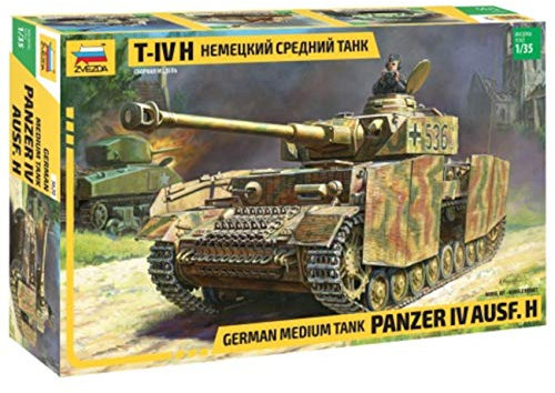 Zvezda - Maquette en Plastique - German Medium Tank Panzer IV Ausf.H - Échelle 1/35 Longueur 7,9 / 20 cm 545 Pièces #3620