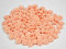 Rosen 15 mm x 20 Stück Satinrosen Aufnäher Deko Blumen Röschen zum Basteln Haarschmuck kleine Rosenköpfe Farbe: apricot 714