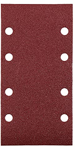 kwb Schleifstreifen 93x185 mm aus Edelkorund mit Körnung 240, werkzeugloser Wechsel, Vollkunstharz-Verleimung und verstärkter Papierträger für den feinen Schliff von Holz und Metall