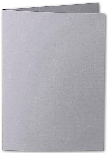 ARTOZ 50x DIN A5 Faltkarten - Graphit (Grau) gerippt 148 x 210 mm Klappkarten hochdoppelt - Blanko Doppelkarte mit 220 g/m² edle Egoutteur-Rippung