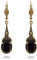 Jugendstil Ohrringe mit Markenkristallen Gold Schwarz NOBEL SCHMUCK