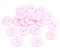 Runde Knöpfe aus Kunstharz, 15 mm, 2 Löcher, 100 Stück, rose, 15 mm
