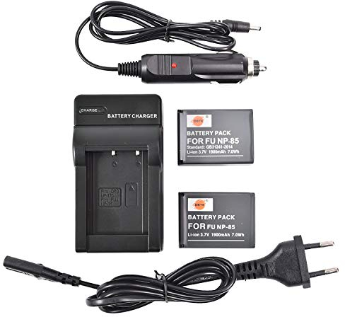 DSTE（2-Pack） NP-85 Ersatz Batterie und DC122E Reise Ladegerät Compatible für Fujifilm FinePix S1 SL240 SL245 SL260 SL280 SL300 SL305 SL1000 Kamera