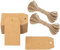 G2PLUS 100PCS Etiquetas de Papel Kraft 4x7CM Etiquetas de Regalo Etiquetas Marrón kraft Etiquetas con Cuerda de Yute para Manualidades,Navidad,Cumpleaños