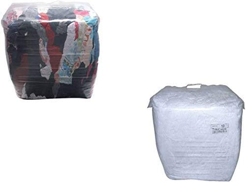 10 kg Industrie-Putzlappen, DIN 61650, Bunt, Weiß - Geschnitten, Reinigung (Ausführung: Weiß)