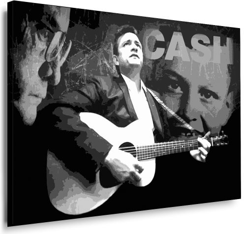 Bilder Kunstdrucke/Boikal/Bild mit Keilrahmen Johnny Cash 100x70 cm xxl.349