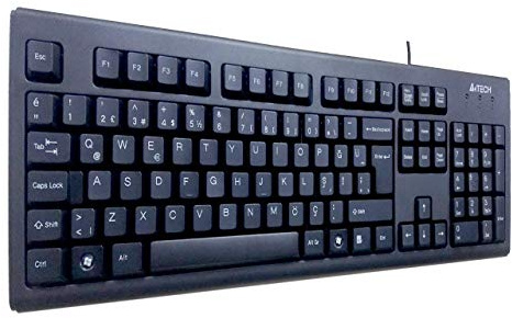 A4Tech KM-720 - Teclado (USB, Oficina, QWERTY, Inglés, PC/Server, Estándar)
