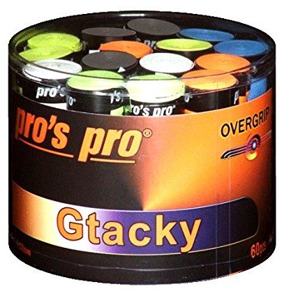 Pro's Pro Gtacky Overgrip für Tennis-, Badminton-, Squashschläger, 60 Stück-Packung sortiert