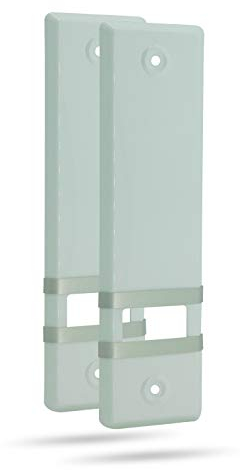 markiso® Rollladengurt Abdeckung [2 Stück] – Lochabstand 185 mm | Gurtwickler Abdeckung aus Alulminium | Einfache Montage ohne Gurtausbau |Gurtwicklerblende für Maxigurte | Farbe Weiß