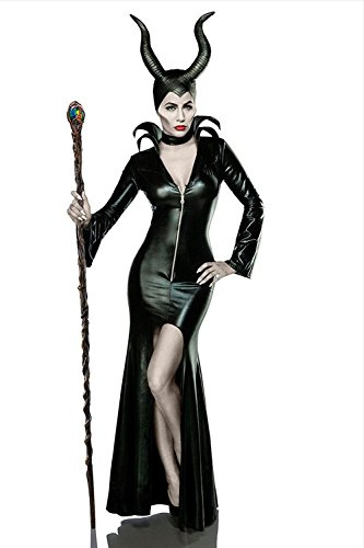 Mask Paradise Halloween Damen Kostüm Mistress of Evil aus Polyamid in der Farbe Schwarz, Gr. L, 80014-002-026