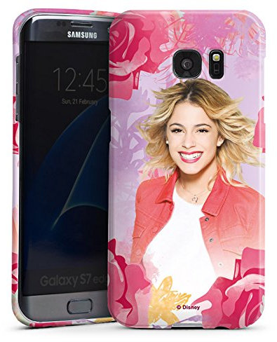 DeinDesign Premium Case kompatibel mit Samsung Galaxy S7 Edge Smartphone Handyhülle Schutzhülle glänzend Violetta Disney Offizielles Lizenzprodukt