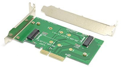 HD M.2 NGFF PCIe 4 Lane SSD to PCIE 3.0 x4 & NGFF to SATA Adapter for Samsung xp941 Lite-ON IT M6E with Low Profile Bracket