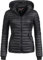 Navahoo Damen Damen leichte Übergangsjacke Steppjacke mit Kapuze Kimuk Schwarz Gr. XL