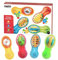 Halilit Young Maestro Baby Musical Instrument Set – 4 Real Sensory Shaker Toys | BPA-Free Infant Rattles for 6 Months+ | Easy Grip Music Toys for Early Learning & Sensory Development