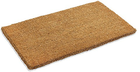 Kempf 1 Thick Natural Woven Coco Coir Doormat, 18 x 30, Heavy-Duty Coconut Fiber Scraper Mat for Front Door, Entryway & Porch