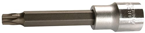 SW-Stahl 05343L Schraubendrehereinsatz, 1/2 Zoll T-Profil T30 x 100 mm | Langer Bit-Einsatz für Torx aus Chrom-Vanadium-Stahl, ideal für TX-Schrauben an schwer erreichbaren Stellen in der Werkstatt
