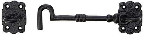 Bulk Hardware Limited BH01581 Ganci Ferma-Porta con Occhiello, Nero, 150 mm