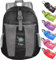 Rucksack, leicht, faltbar, platzsparend, für Damen, Herren, Kinder schwarz