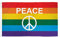 AZ FLAG - Drapeau Arc-en-Ciel Symbole Paix - 150x90 cm - Drapeau Lgbt - Gay - Rainbow 100% Polyester Avec Oeillets Métalliques Intégrés - Pavillon 110 g
