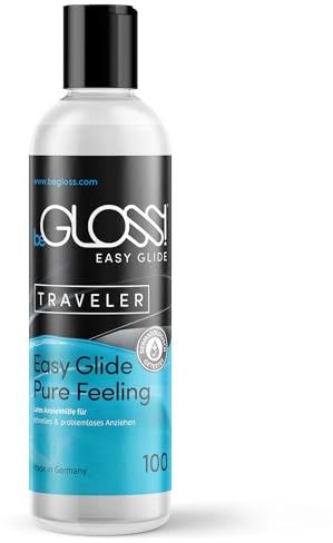 beGLOSS Easy Glide - Traveler 100 - Easy Glide - Pure Feeling - Slip into Rubber & Latex Garments Fast and Easy with Our Lubricant Dressing aid.