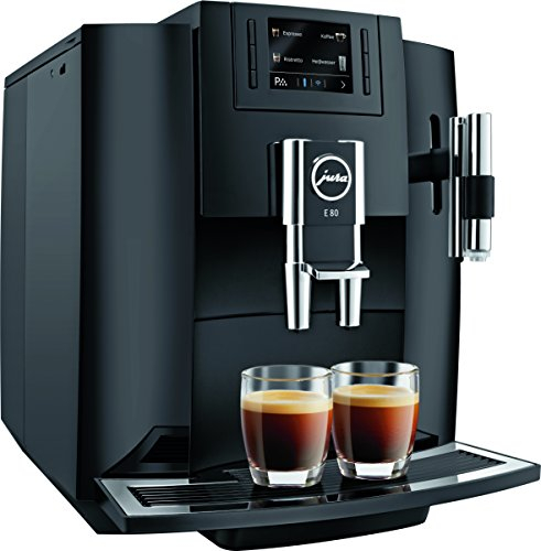 JURA E80 Libera Installazione Automatica Macchina per Espresso 1.9L 16tazze Nero, 1450 W, 16 Cups, 1 Decibel, Bianco