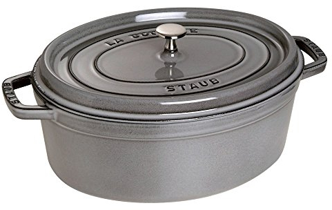 Staub Oval Cocotte Oven, 1 quart, Graphite Grey