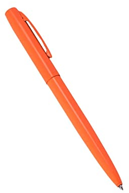 Rite In The Rain - Bolígrafo de metal negro para todo tipo de clima, tinta negra (n.º 97)., color Barril naranja/tinta negra.