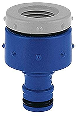 Tatay Racor de Grifo Hembra 3/4 pulgadas - 1/2 pulgadas Top Line, Conector Universal, Protección Solar, Fácil Instalación, Azul