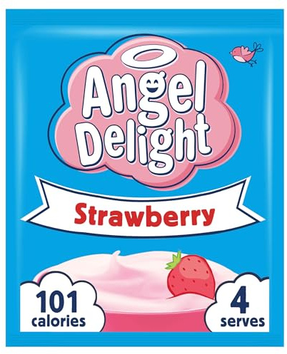 Angel Delight Strawberry Flavour Instant Dessert Mix, 59 g (1-Pack) | Instant Dessert Mix, Easy to Make, Vegetarian Friendly, Deliciously Creamy, Real Strawberry Flavour