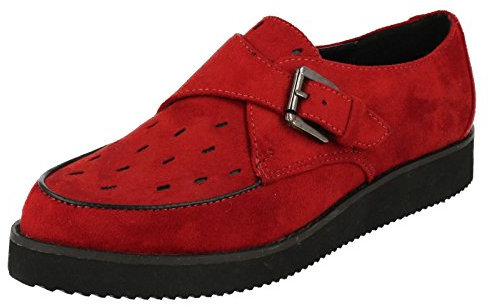 Spot On Damen Flache Schuhe, Rot - rot - Größe: 37 EU