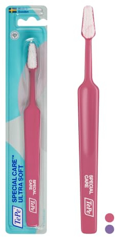 TePe Special Care Zahnbürste, Ultra Soft, Farblich Sortiert, 1 Stk. | postoperative Zahnbürste nach oralchirurgischen Eingriffen, ultraweiche Zahnbürste für empfindliche Zähne
