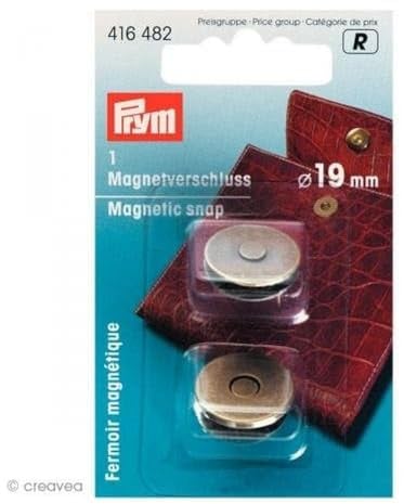 Prym 416482 Magnet-Verschluß 19 mm altmessing, braun, Einheits Größe