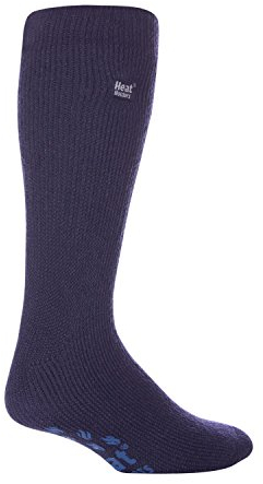 Mens Deep Blue Thermal Heat Holder Slipper Socks 2.3 Tog, 6-11 uk