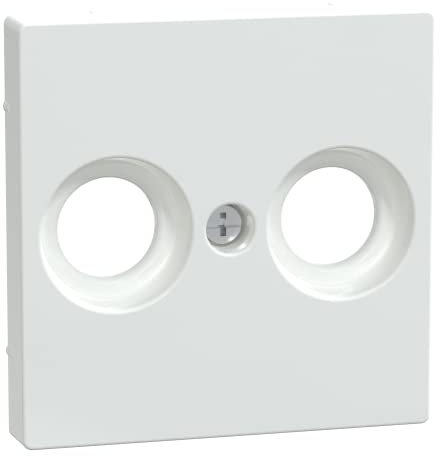 Schneider Electric Merten Zentralplatte für Antennensteckdosen, System M, aktivweiss glänzend, Artikelnummer MEG4122-0325