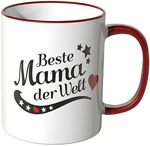 WANDKINGS Tasse, Spruch Beste Mama der Welt - ROT